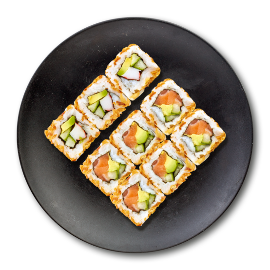 California Saumon Surimi Oignons Frits